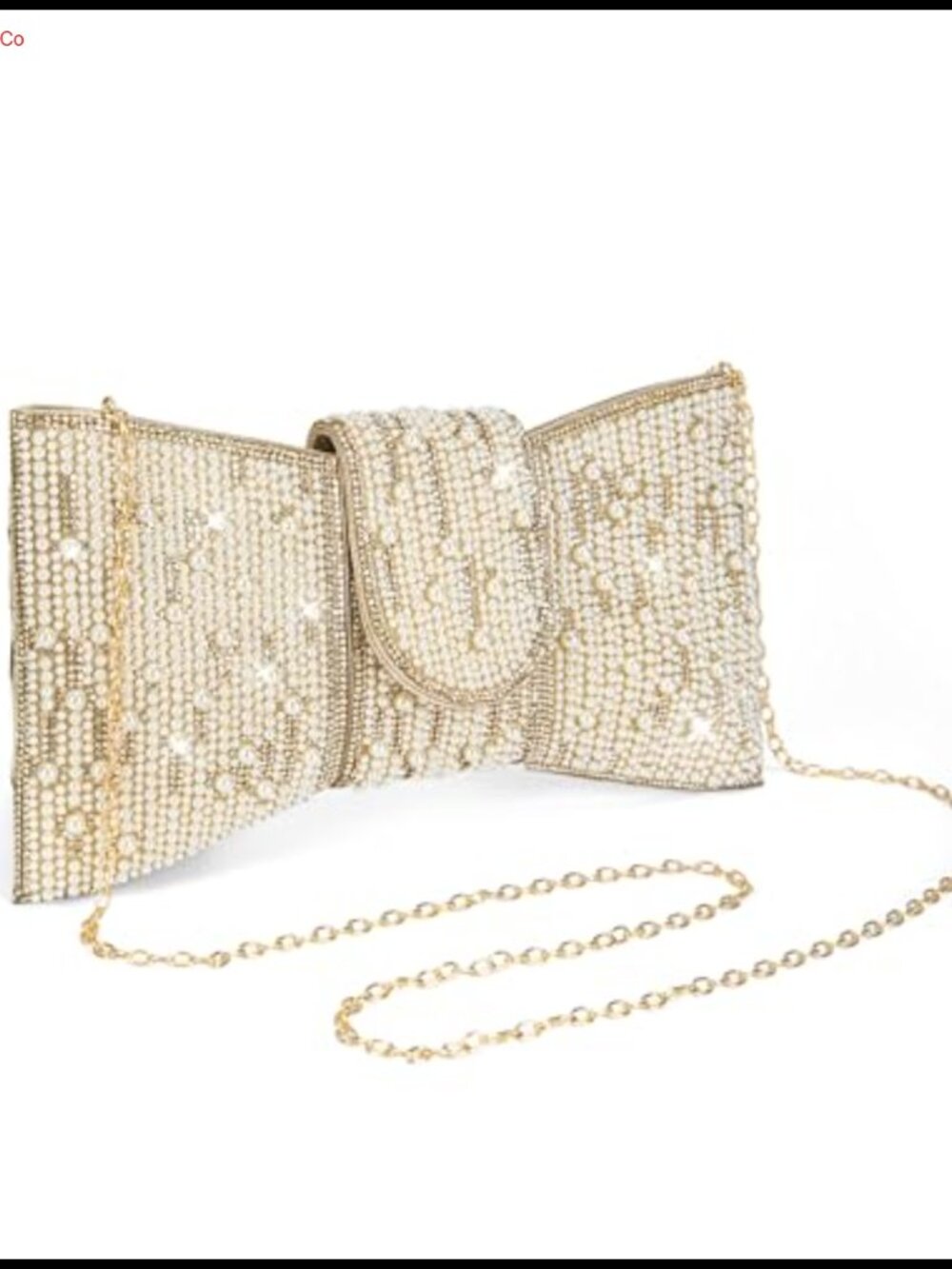 Rhinestone Clutch Vegan Leather Evening Bag Detachable Chain